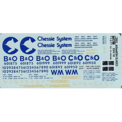 HERALD KING DECAL H-143 - CHESSIE SYSTEM COVERED HOPPER- HO SCALE