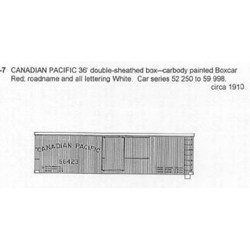 CDS DRY TRANSFER N-7NOS CANADIAN PACIFIC 36' BOXCAR - N SCALE