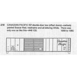 CDS DRY TRANSFER N-218NOS CANADIAN PACIFIC 50' DOUBLE DOOR BOXCAR  - N SCALE