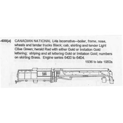 CDS DRY TRANSFER N-400  CANADIAN NATIONAL U4A STEAM LOCOMOTIVE / GRAND TRUNK WESTERN U4B STEAM LOCOMOTIVE - N SCALE