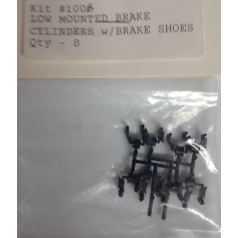 TSP 100 - DIESEL LOCOMOTIVE LOW MOUNT BRAKE CYLINDERS WITH BRAKE SHOES - HO SCALE