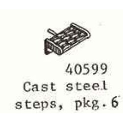 PSC 40599 - STEAM LOCOMOTIVE CAST STEEL BOILER STEPS - O SCALE