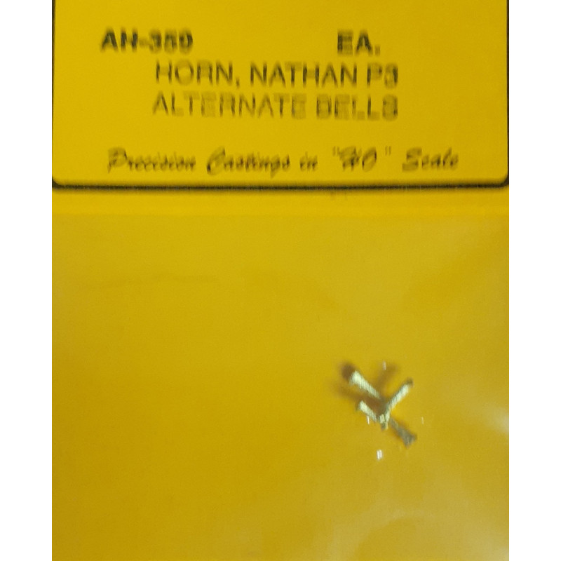 DETAILS WEST AH-359 - DIESEL LOCOMOTIVE HORN - NATHAN P3 ALTERNATE BELLS - HO SCALE