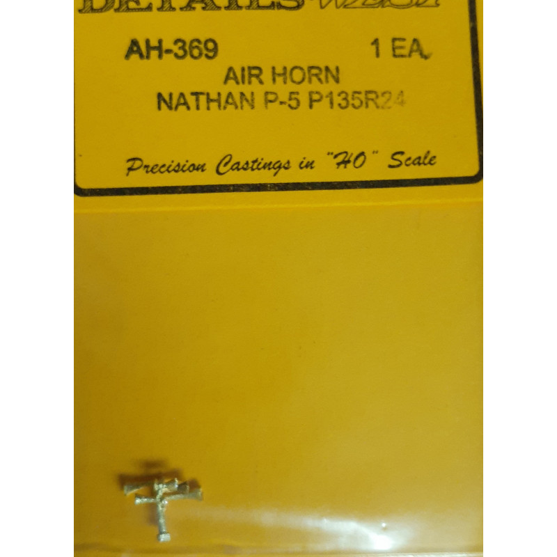 DETAILS WEST AH-369 - DIESEL LOCOMOTIVE AIR HORN - NATHAN P-5 P135R24 - HO SCALE