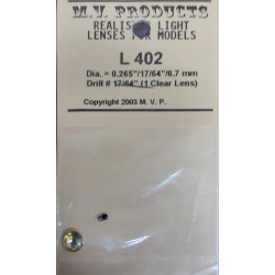 MV PRODUCTS 402 CLEAR LENSE - 17/64" DIAMETER
