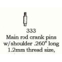 PSC 333 - STEAM LOCOMOTIVE MAIN ROD CRANK PIN - 0.26" LONG - 1.2mm THREAD - O SCALE