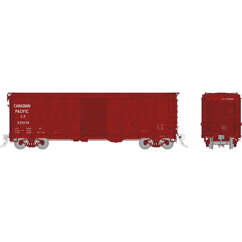 RAPIDO 142103A - USRA CP CLONE SINGLE SHEATHED BOXCAR - CANADIAN PACIFIC 1960s - HO SCALE
