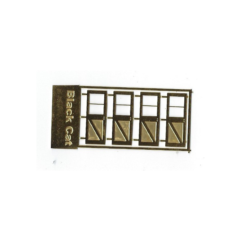 BLACK CAT BC353 - CANADIAN PACIFIC WOOD CABOOSE STORM DOORS WITH DIAGONAL BRACING - HO SCALE