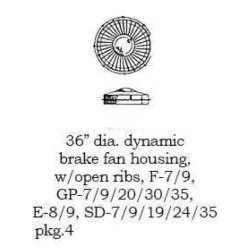 PSC 3990 - DIESEL LOCOMOTIVE 36" DYNAMIC BRAKE FAN - HO SCALE