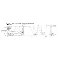 BLACK CAT DECAL - BC084 - CANADIAN PACIFIC 40' BOXCAR - 9'IH - HO SCALE