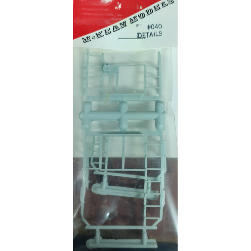 McKEAN 040 - ACF COVERED HOPPER END LADDERS - HO SCALE