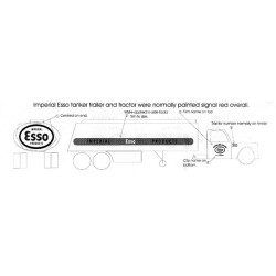 BLACK CAT DECAL - BC098 - IMPERIAL OIL / ESSO TRAILER - HO SCALE