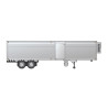 RAPIDO 403068 - FRUEHAUF 40' FLUTED SIDE VOLUME VAN WITH SIDE DOOR AND CLIP ON REEFER - SILVER UNLETTERED - HO SCALE