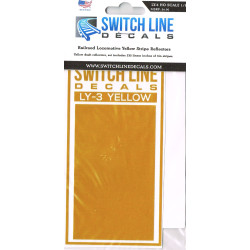 SWITCH LINE DECALS LY-3 - RAILROAD LOCOMOTIVE YELLOW STRIPE REFLECTORS 3" - HO SCALE