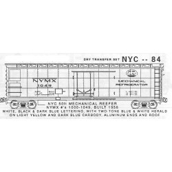 KOMAR HO-84 - NEW YORK CENTRAL 50' MECHANICAL REEFER - HO SCALE