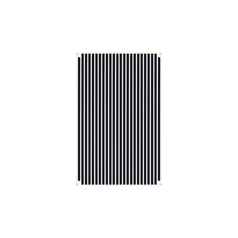 MICROSCALE DECAL PS-2-1/8 - BLACK 1/8" STRIPES