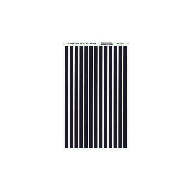 MICROSCALE DECAL PS-2-1/4 - BLACK 1/4" STRIPES