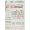 MICROSCALE DECAL 90005 - ALPHABET RAILROAD ROMAN RED - HO SCALE