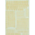 MICROSCALE DECAL 90018 - ALPHABET EXTENDED RAILROAD ROMAN DULUX GOLD - HO SCALE