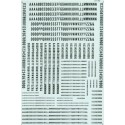 MICROSCALE DECAL 90022 - ALPHABET CONDENSED GOTHIC BLACK - HO SCALE