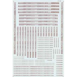 MICROSCALE DECAL 90023 - ALPHABET CONDENSED GOTHIC GOLD - HO SCALE