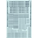 MICROSCALE DECAL 90027 - ALPHABET CONDENSED GOTHIC BLUE - HO SCALE