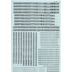 MICROSCALE DECAL 90042 - ALPHABET OLD WEST STYLE BLACK