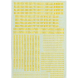 MICROSCALE DECAL 90046 - ALPHABET OLD WEST STYLE YELLOW