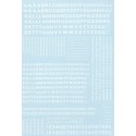 MICROSCALE DECAL 90051 - ALPHABET BLOCK GOTHIC WHITE - HO SCALE