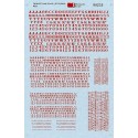 MICROSCALE DECAL 90235 - ALPHABET ORNATE RAILROAD RED - HO SCALE