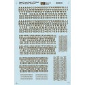 MICROSCALE DECAL 90243 - ALPHABET ORNATE RAILROAD GOLD WITH BLACK SHADOW - HO SCALE
