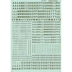 MICROSCALE DECAL 70103 - ALPHABET RAILROAD GOTHIC GOLD