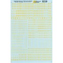 MICROSCALE DECAL 70106 - ALPHABET RAILROAD GOTHIC YELLOW - N SCALE