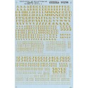 MICROSCALE DECAL 70208 - ALPHABET ZEPHYR GOTHIC DULUX GOLD - N SCALE