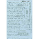 MICROSCALE DECAL 70214 - ALPHABET CIRCUS STYLE SILVER - N SCALE