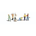 WOODLAND A2723 PAINTED FIGURES - TRACK WORKERS - O SCALE
