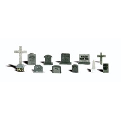 WOODLAND A2726 PAINTED FIGURES - TOMBSTONES - O SCALE