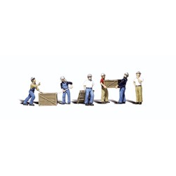 WOODLAND A2729 PAINTED FIGURES - DOCK WORKERS - O SCALE