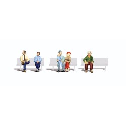 WOODLAND A2731 PAINTED FIGURES - SEATED PASSENGERS - O SCALE