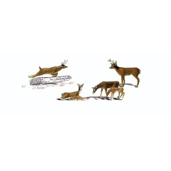 WOODLAND A2738 PAINTED FIGURES - WHITE TAIL DEER - O SCALE