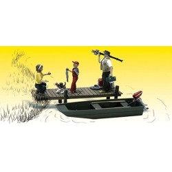 WOODLAND A2756 PAINTED FIGURES - FAMILY FISHING - O SCALE