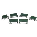 WOODLAND A2758 PAINTED FIGURES - PARK BENCHES - O SCALE