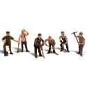 WOODLAND A2761 PAINTED FIGURES - ROAD CREW - O SCALE