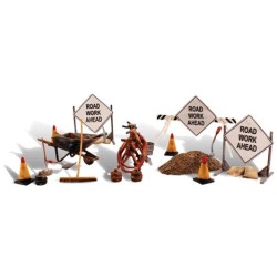 WOODLAND A2762 PAINTED FIGURES - ROAD CREW DETAILS - O SCALE