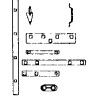 GRANDT LINE 104 - D&RGW STOCK CAR CORNER STRAPS & END DOOR GUIDES - O SCALE