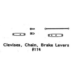 GRANDT LINE 114 - CLEVIS, CHAIN, BRAKE LEVER - O SCALE