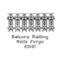 GRANDT LINE 3501 - BALCONY RAILING - WELLS FARGO - O SCALE