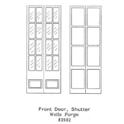 GRANDT LINE 3502 - FRONT DOOR - SHUTTER - WELLS FARGO - O SCALE