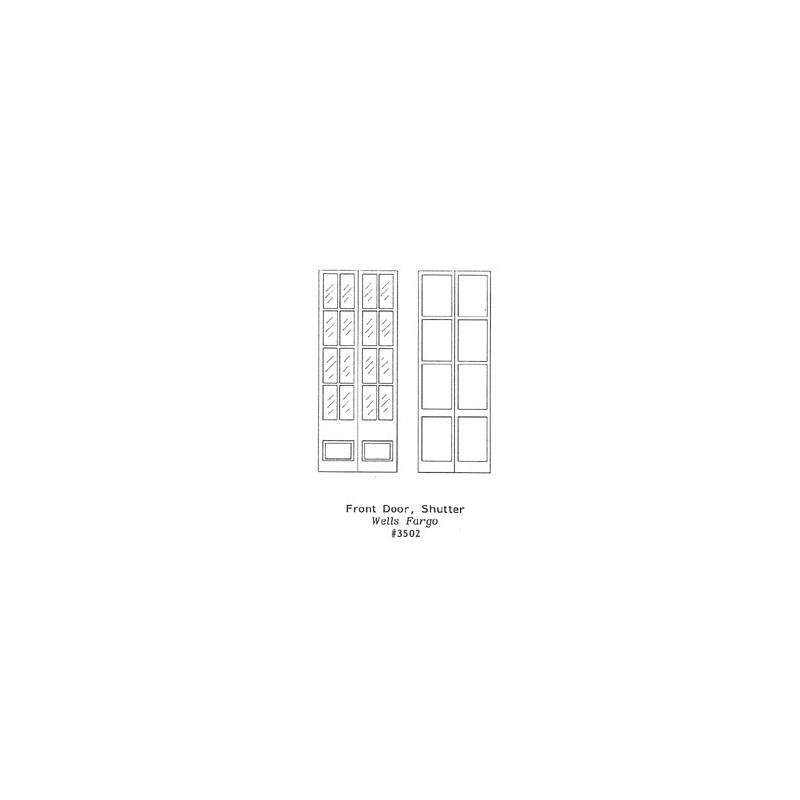 GRANDT LINE 3502 - FRONT DOOR - SHUTTER - WELLS FARGO - O SCALE