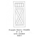 GRANDT LINE 3611 - FREIGHT DOORS - DOUBLE - 4' x 9' - O SCALE
